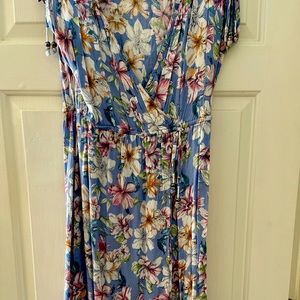 POL WRAP MIDI DRESS SZ Large